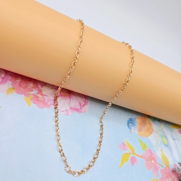 Elegant Rose Gold Plated Chain Necklace for Women - 19.7 Inches, XPNL0096 - Picture 1 of 12